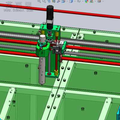 龙门式三轴模组划痕非标测试机 3D模型