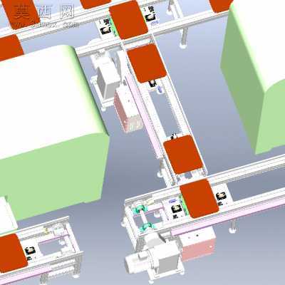 顶升平移自动上下料倍速循环线 3D模型