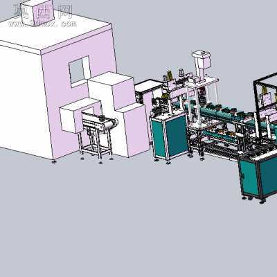 RP大功率塑封电机组装加工流水线自动化线体 3D模型