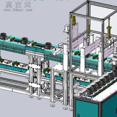 RP大功率塑封电机组装加工流水线自动化线体 3D模型