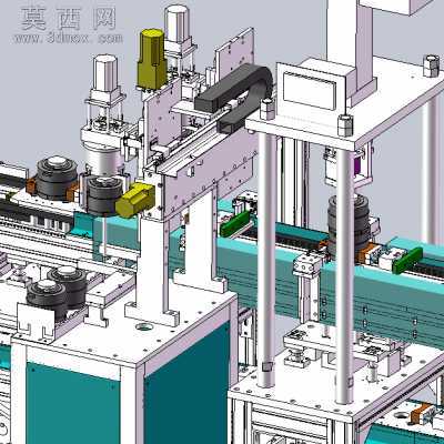 RP大功率塑封电机组装加工流水线自动化线体 3D模型