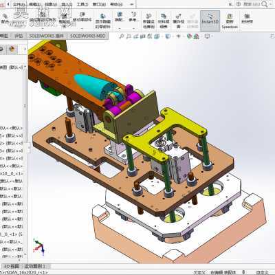 一套复杂的车轮机械手治具设计模型 3D模型