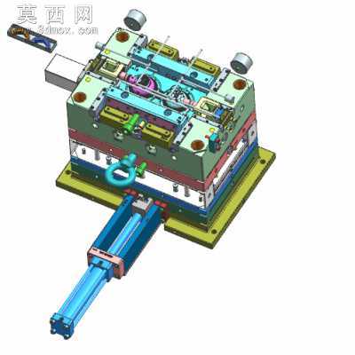 双色螺纹模具 3D模型