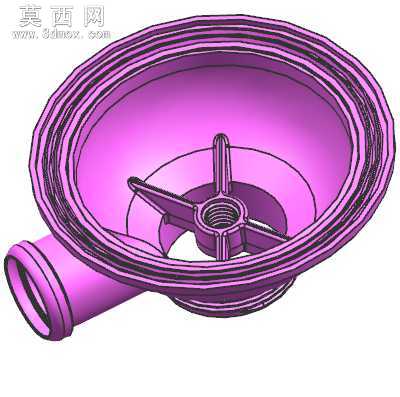 双色螺纹模具 3D模型