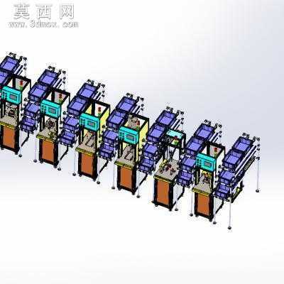 七工位开关装配线 3D模型