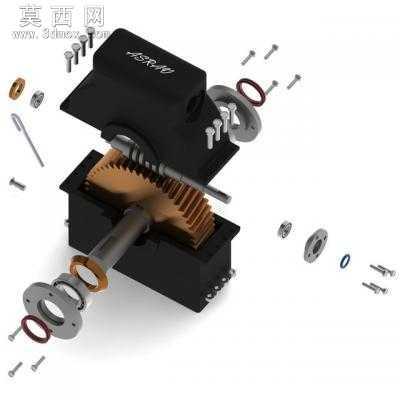 蜗轮蜗杆传动模型 3D模型