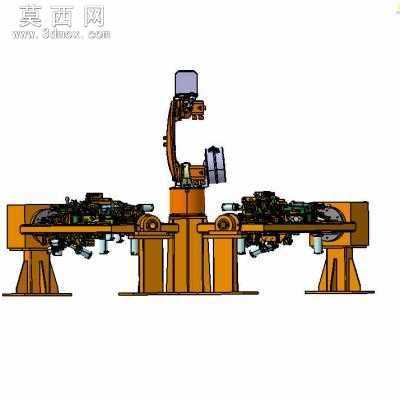 汽车仪表梁骨架机器人弧焊焊装夹具 3D模型