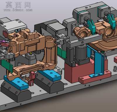 钳体液压夹具图 3D模型