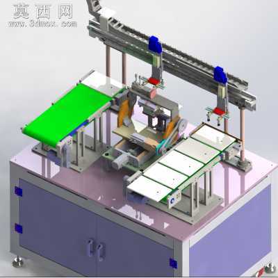 苹果手机平板电脑外壳圆弧面打磨机设备 3D模型