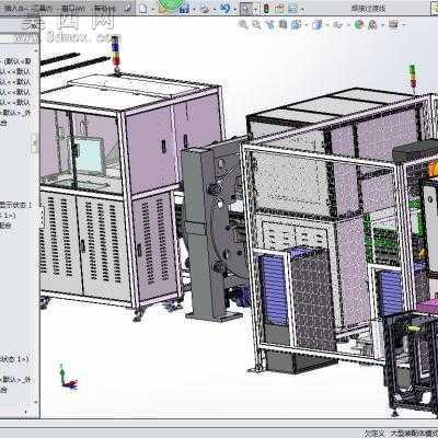 电池焊接:全自动电池电芯焊接生产加工线 3D模型