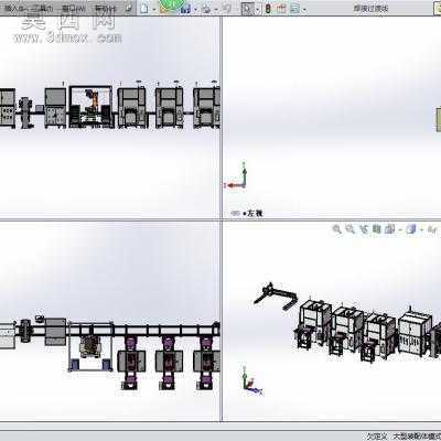 电池焊接:全自动电池电芯焊接生产加工线 3D模型