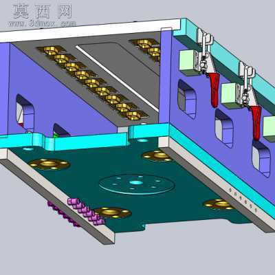 C20电池模组连接片与极柱焊接夹具 3D模型