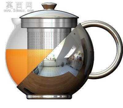 不锈钢玻璃茶壶SW16版 3D模型