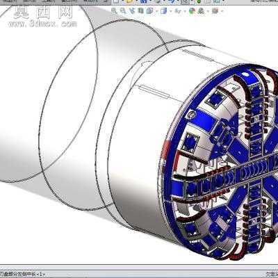 超详细的盾构机设计模型包括刀盘等内部结构 3D模型