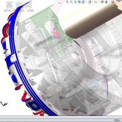 超详细的盾构机设计模型包括刀盘等内部结构 3D模型
