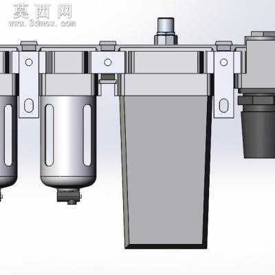 压缩空气压力控制和油水分离器 3D模型