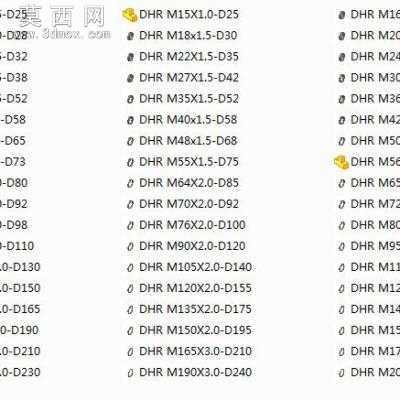 DHA和DHR精密锁紧螺母全系列 3D模型