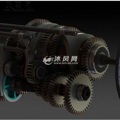 后驱动变速器 3D模型