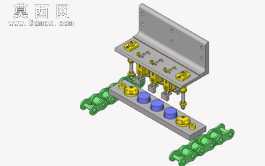 带定位功能的卡盘机构 3D模型