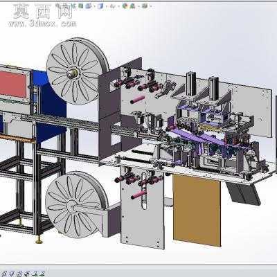 自动化电池包装机 3D模型