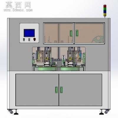 六工位双转台式贴铝箔纸机械设备自动贴标机 3D模型