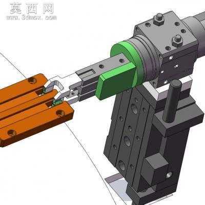 六工位双转台式贴铝箔纸机械设备自动贴标机 3D模型
