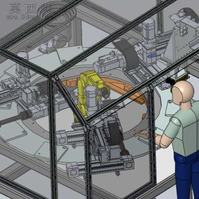 10工位自动化加工设备 3D模型