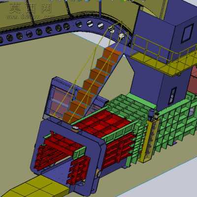 废纸皮全自动打包机 3D模型