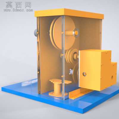 机械式自动跟踪水位计 3D模型