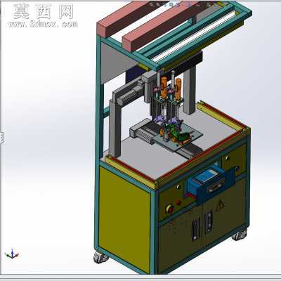 双电批双轴自动锁螺丝机设计 3D模型