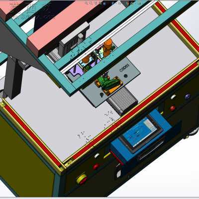 双电批双轴自动锁螺丝机设计 3D模型