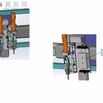 双电批双轴自动锁螺丝机设计 3D模型