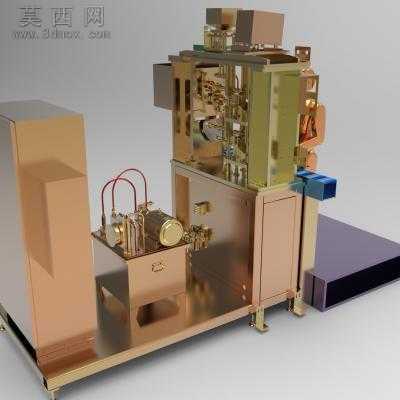 凸轮轴压装检漏机总装图 3D模型