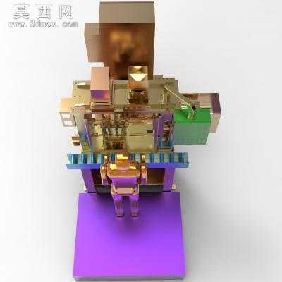 凸轮轴压装检漏机总装图 3D模型