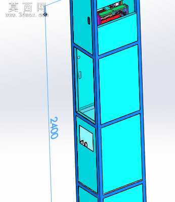 非标输送带高空2.4米升降机提升机输送带机 3D模型