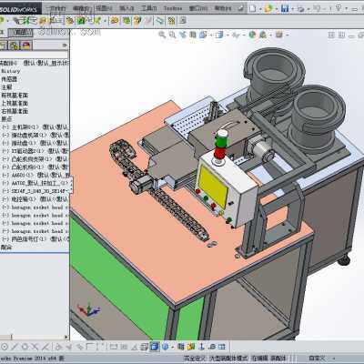 985元件双振动盘凸轮机构自动包装机 3D模型
