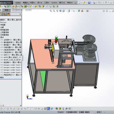 985元件双振动盘凸轮机构自动包装机 3D模型