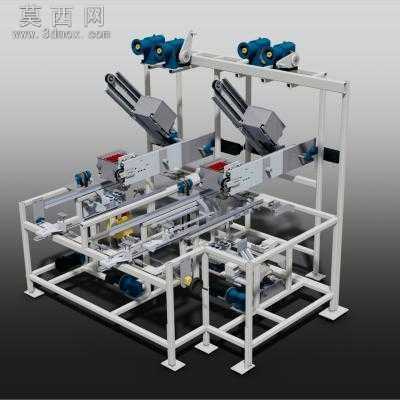折叠式包装机、折叠盒包装机 3D模型