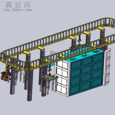 曲轴热处理机器人上下料工装设备 3D模型