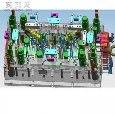 复杂出口模具 3D模型