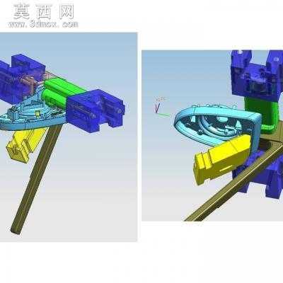 复杂出口模具 3D模型