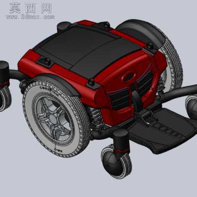 电动轮椅代步车动力结构 3D模型