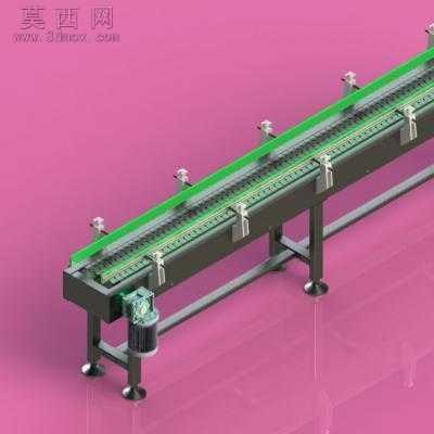 3m双顶链板输送机 3D模型