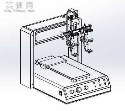 三轴桌上型自动点胶机 3D模型