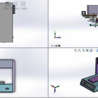 三轴桌上型自动点胶机 3D模型