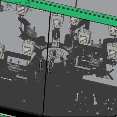 转塔式非标自动测试设备 3D模型