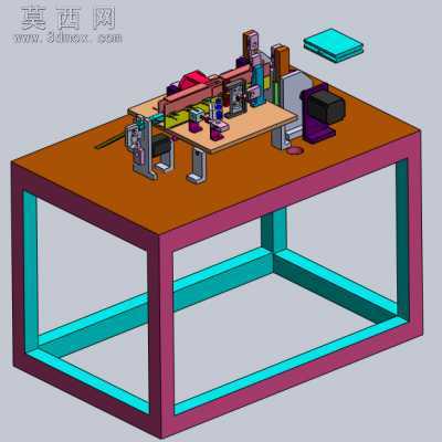 二极管套磁环剪脚成型排出一体式结构设备 3D模型
