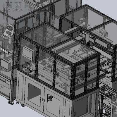 复杂光学玻璃测试及加工设备完整3D图纸 3D模型