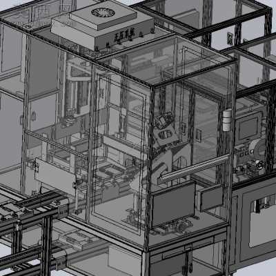 复杂光学玻璃测试及加工设备完整3D图纸 3D模型