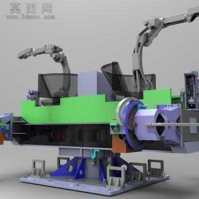 2500-700三轴水平回转变位机 3D模型